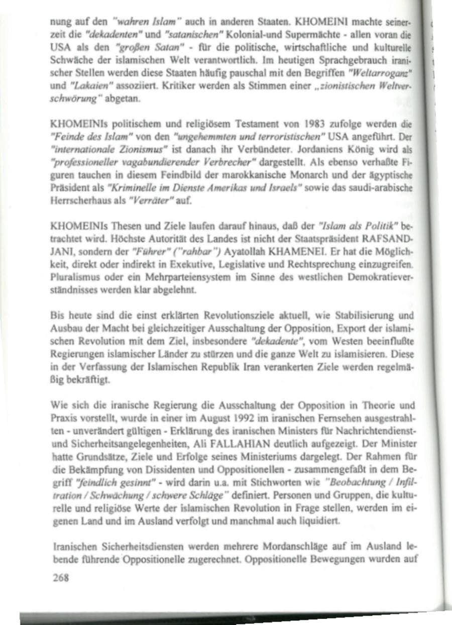 Seite 273 des Verfassungsschutzbericht 1995 Hamburg