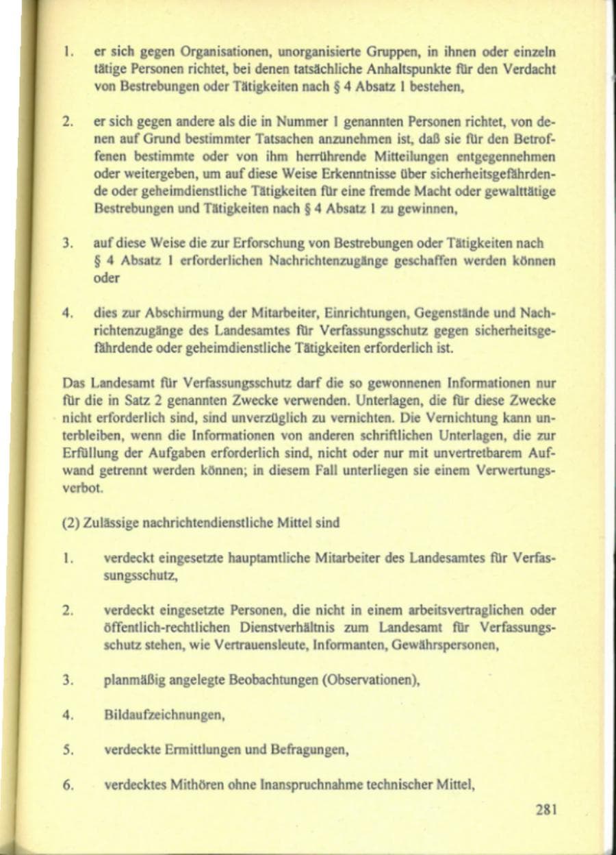 Seite 286 des Verfassungsschutzbericht 1995 Hamburg