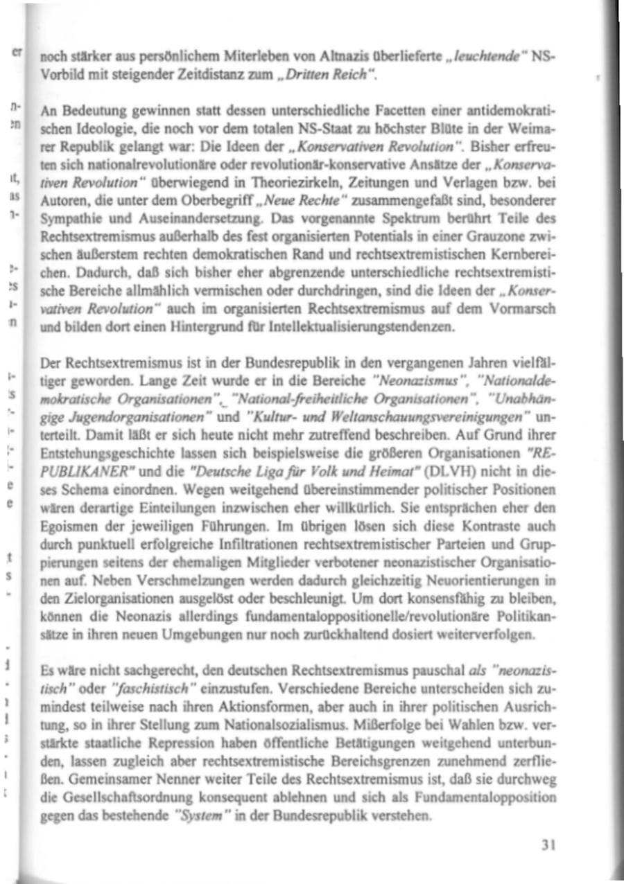 Seite 36 des Verfassungsschutzbericht 1995 Hamburg