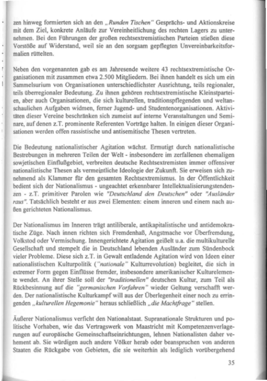 Seite 40 des Verfassungsschutzbericht 1995 Hamburg