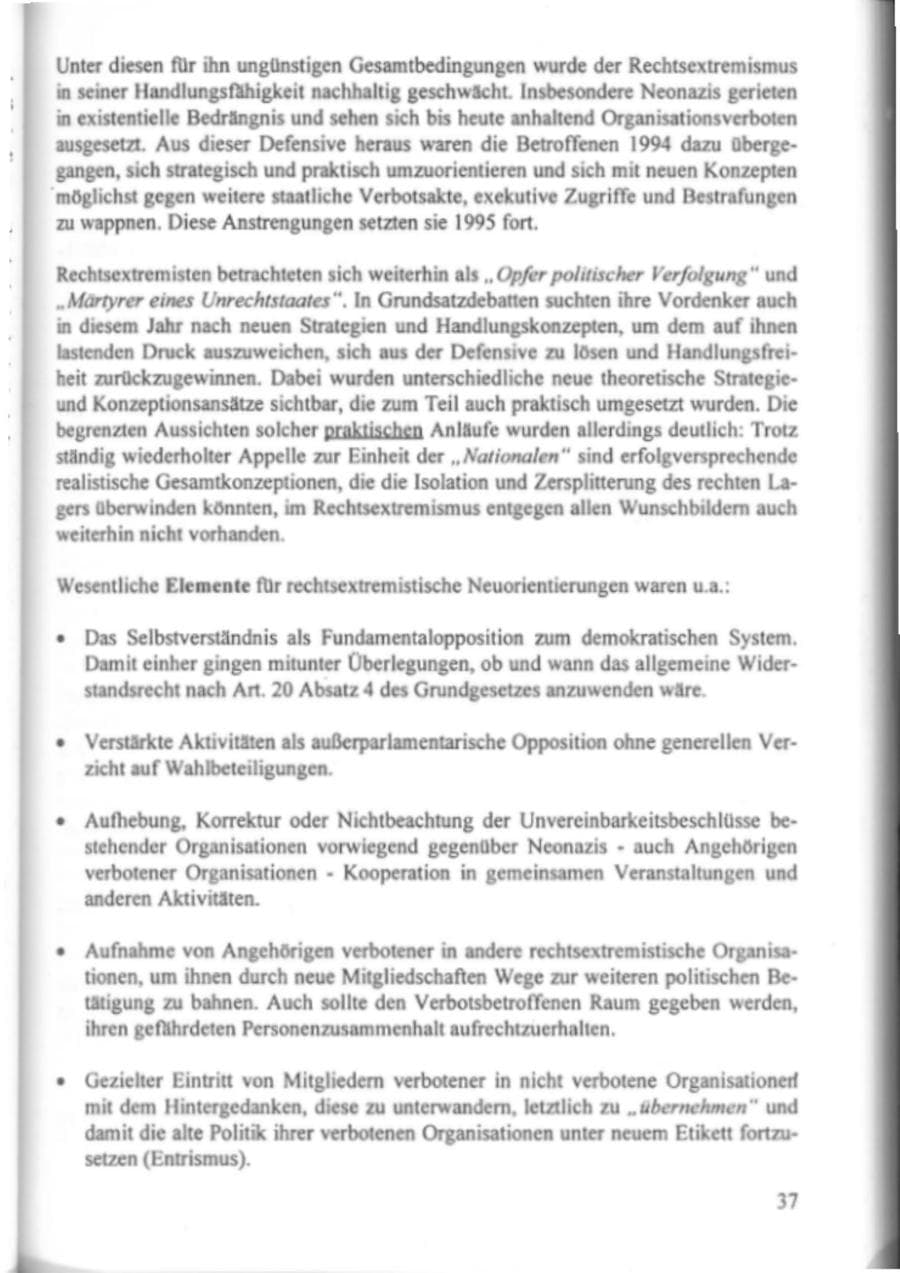 Seite 42 des Verfassungsschutzbericht 1995 Hamburg