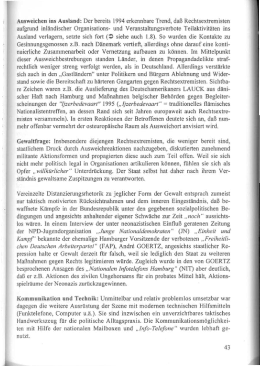 Seite 48 des Verfassungsschutzbericht 1995 Hamburg