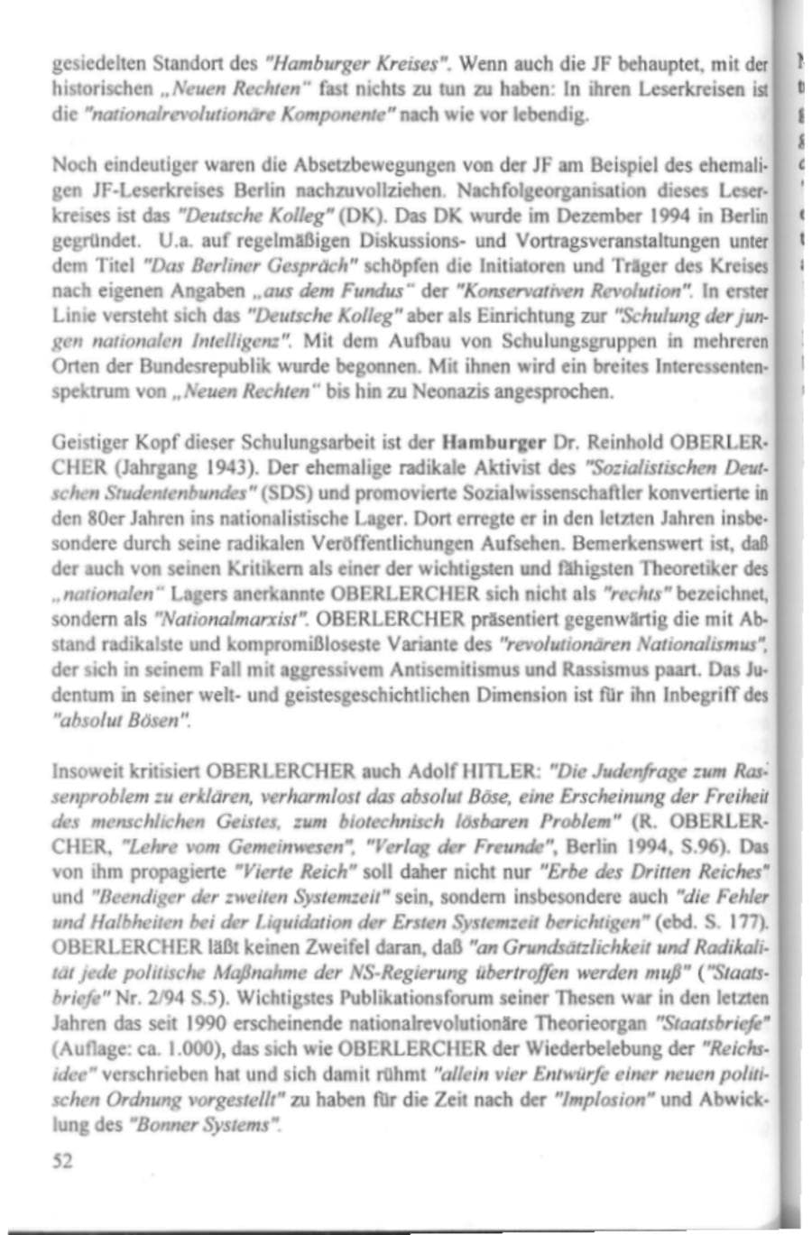 Seite 57 des Verfassungsschutzbericht 1995 Hamburg