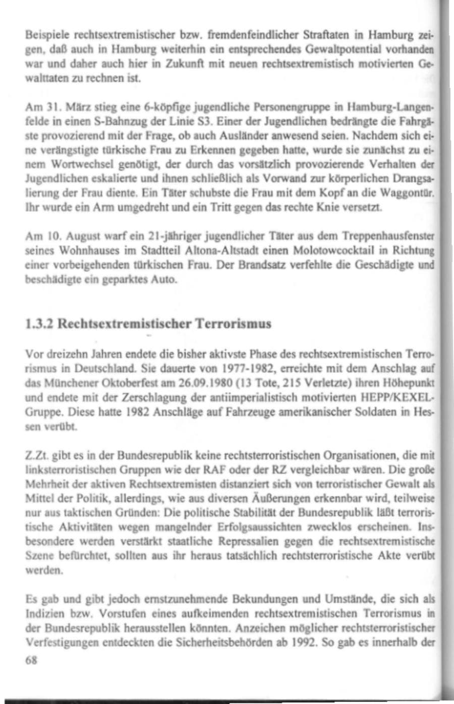 Seite 73 des Verfassungsschutzbericht 1995 Hamburg