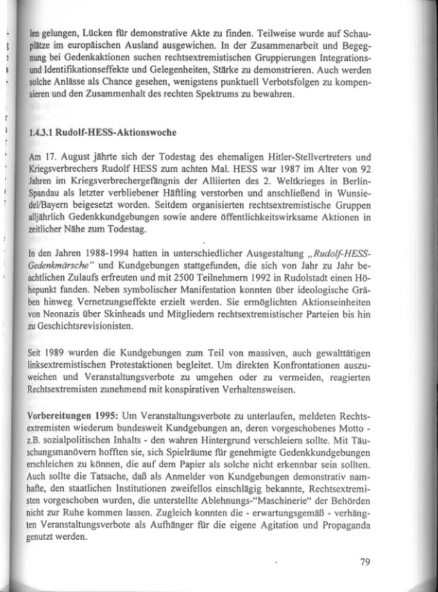 Seite 84 des Verfassungsschutzbericht 1995 Hamburg