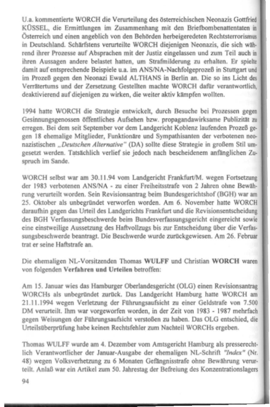 Seite 99 des Verfassungsschutzbericht 1995 Hamburg