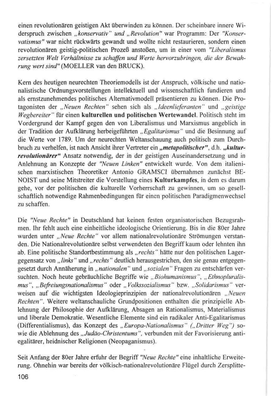 Seite 106 des Verfassungsschutzbericht 1996 Hamburg