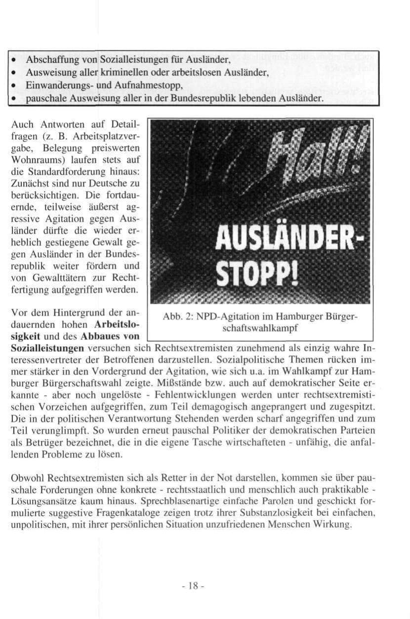 Seite 18 des Verfassungsschutzbericht 1997 Hamburg