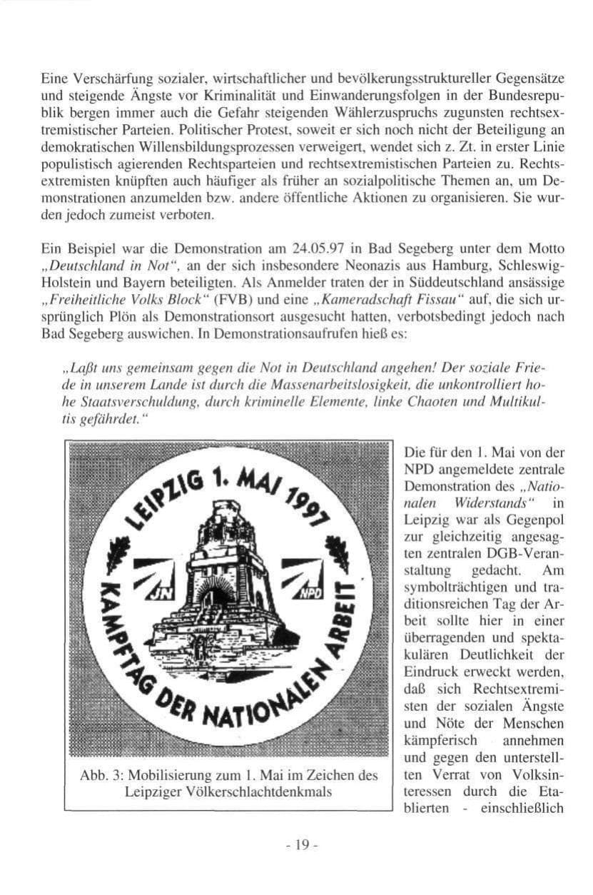 Seite 19 des Verfassungsschutzbericht 1997 Hamburg