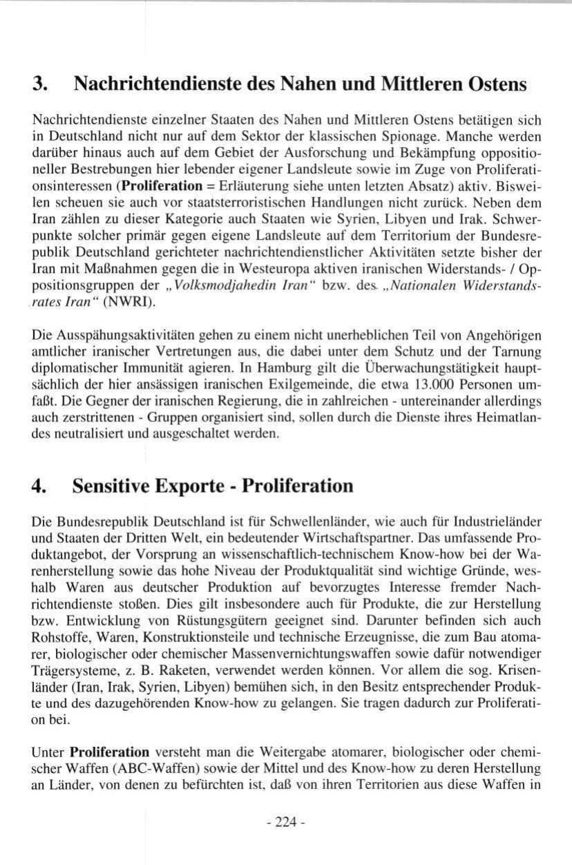 Seite 222 des Verfassungsschutzbericht 1997 Hamburg