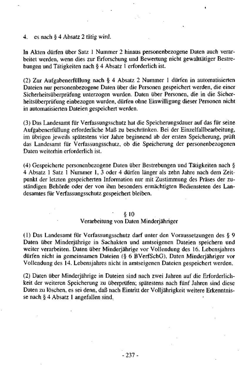 Seite 237 des Verfassungsschutzbericht 1997 Hamburg