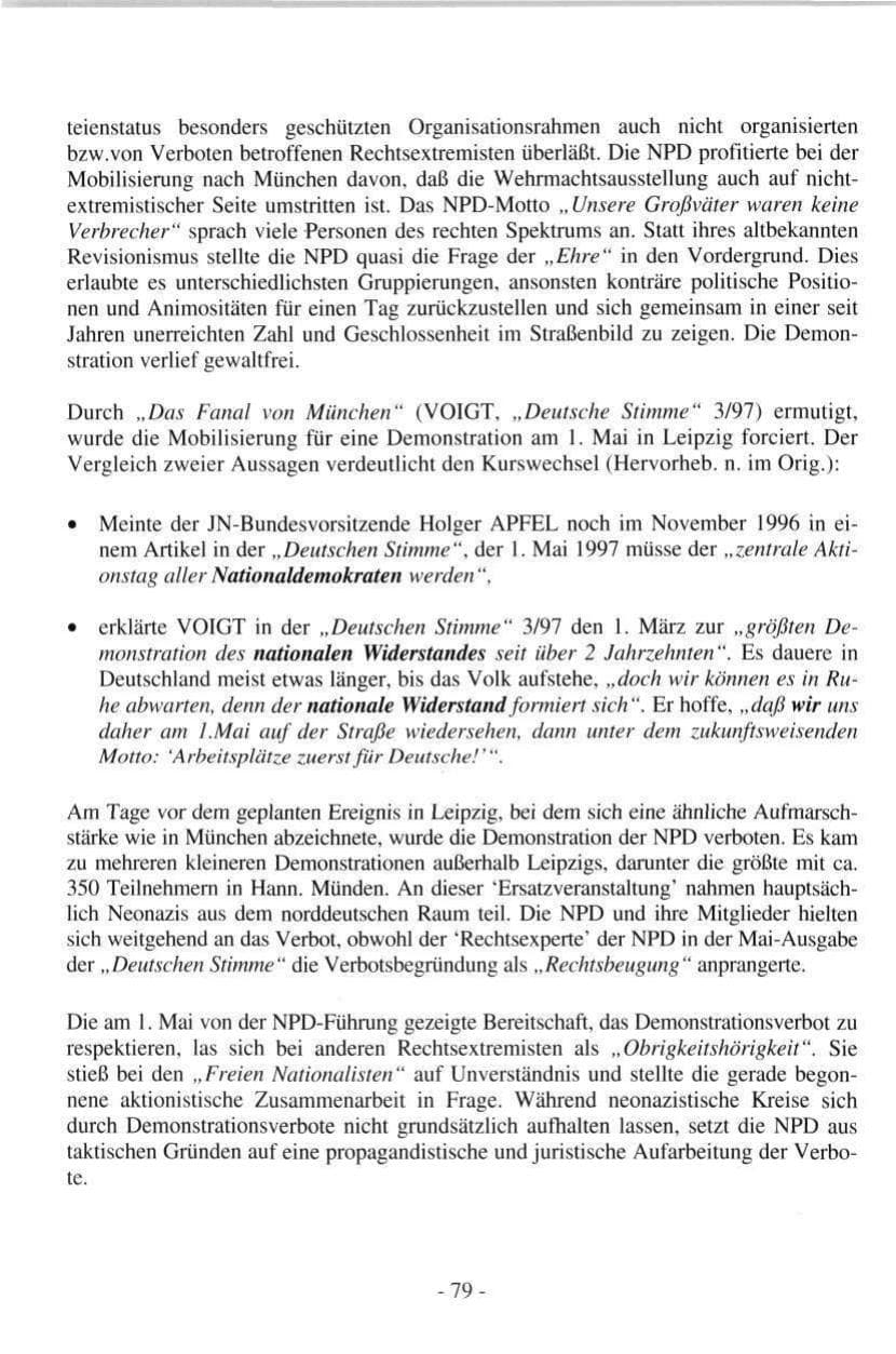 Seite 79 des Verfassungsschutzbericht 1997 Hamburg