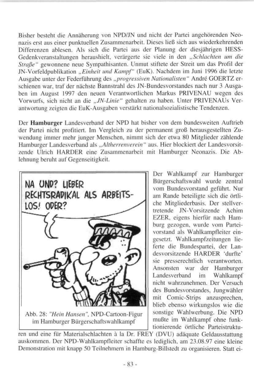 Seite 83 des Verfassungsschutzbericht 1997 Hamburg