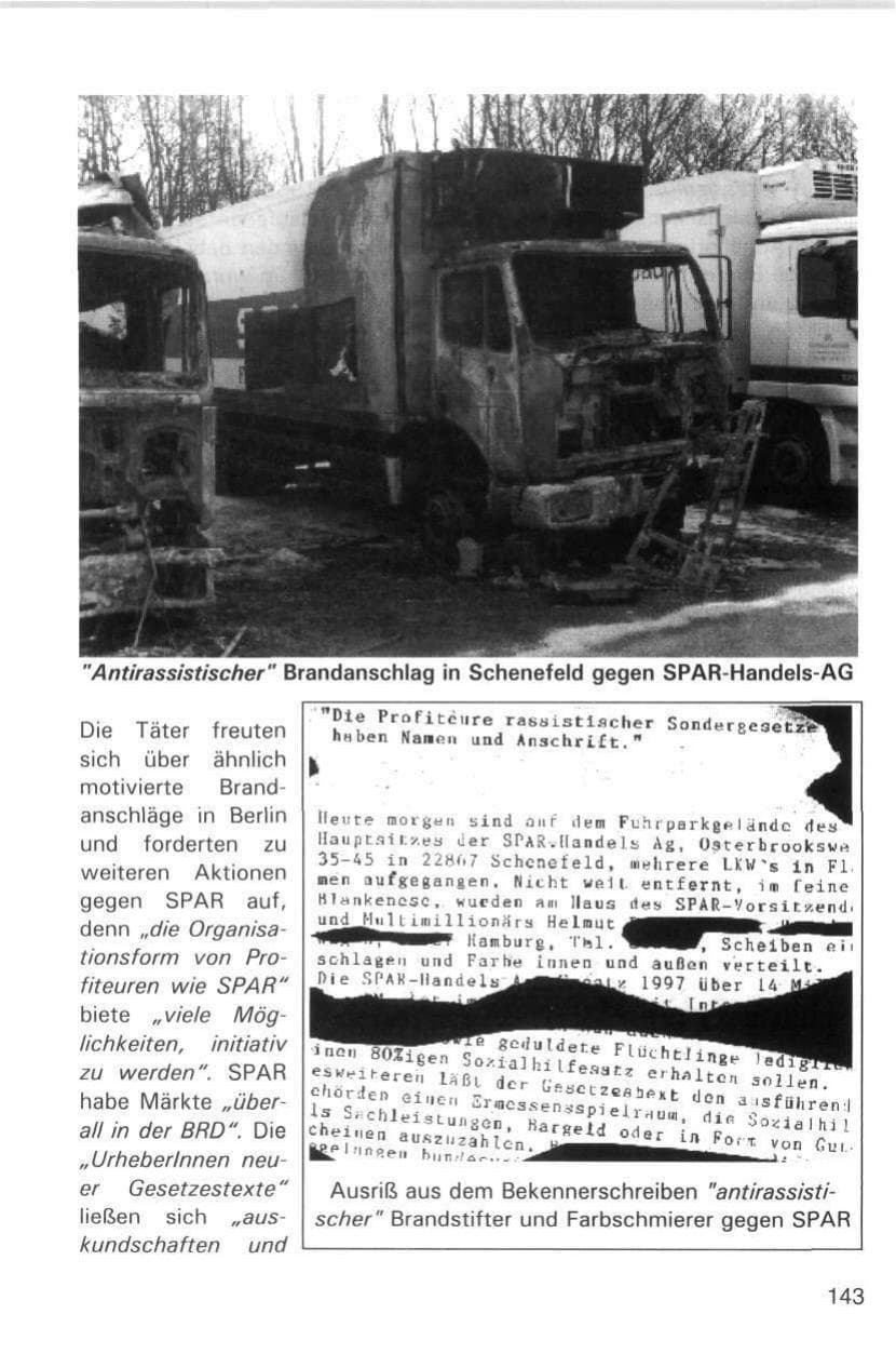 Seite 143 des Verfassungsschutzbericht 1998 Hamburg