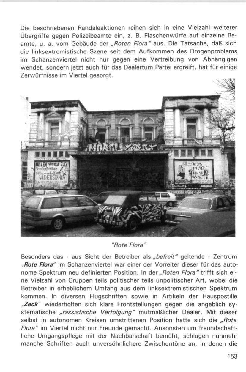 Seite 153 des Verfassungsschutzbericht 1998 Hamburg