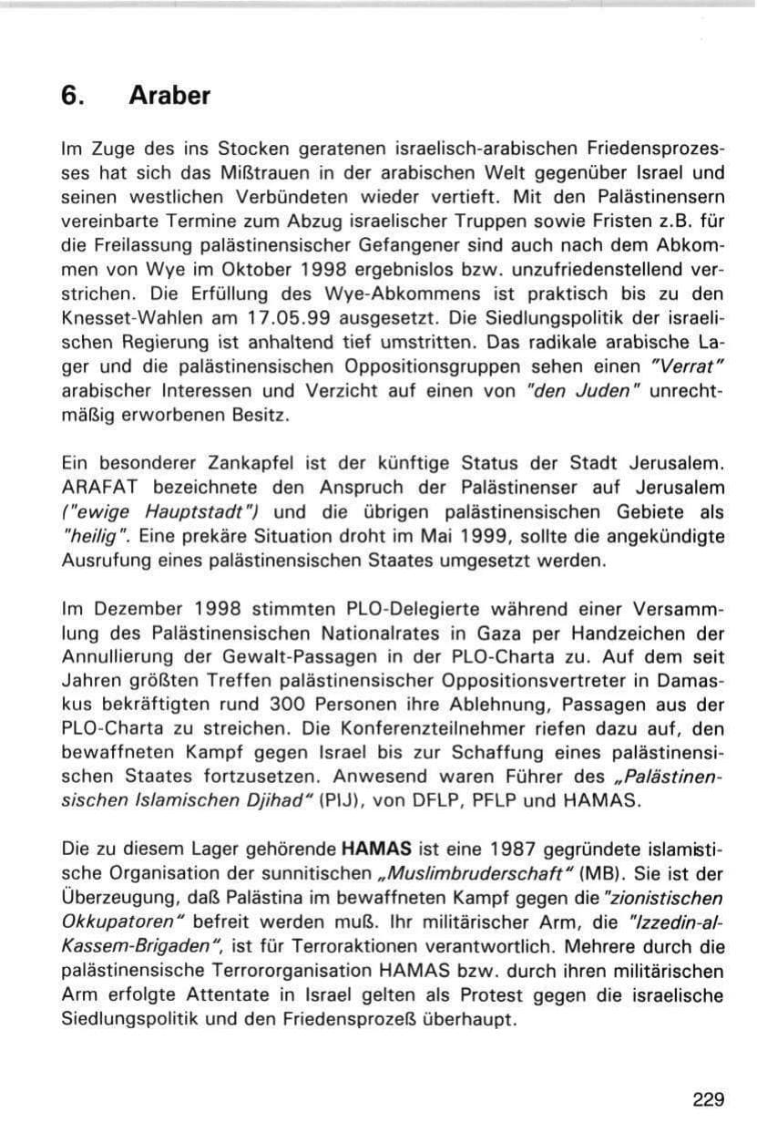 Seite 229 des Verfassungsschutzbericht 1998 Hamburg