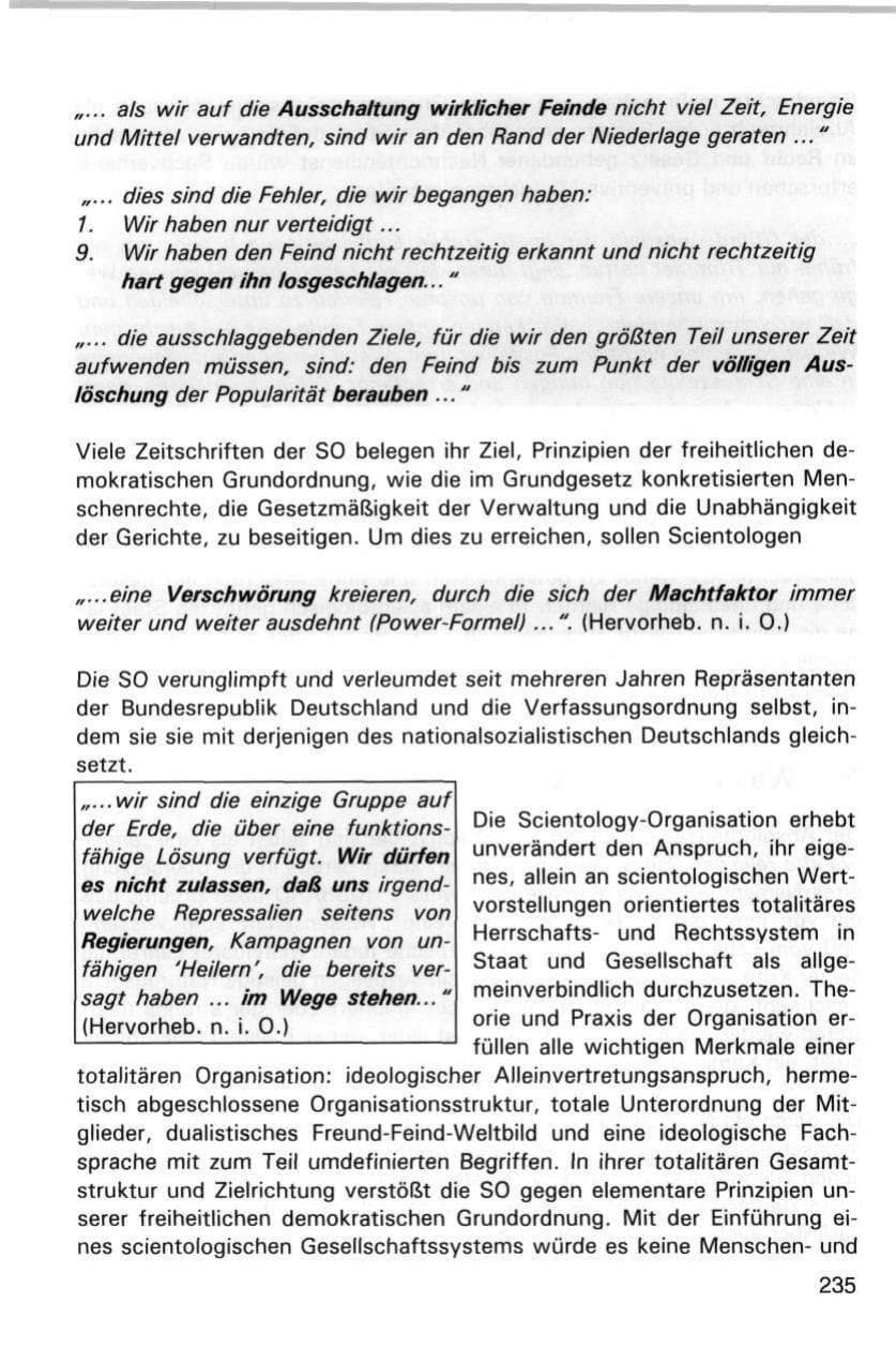 Seite 235 des Verfassungsschutzbericht 1998 Hamburg