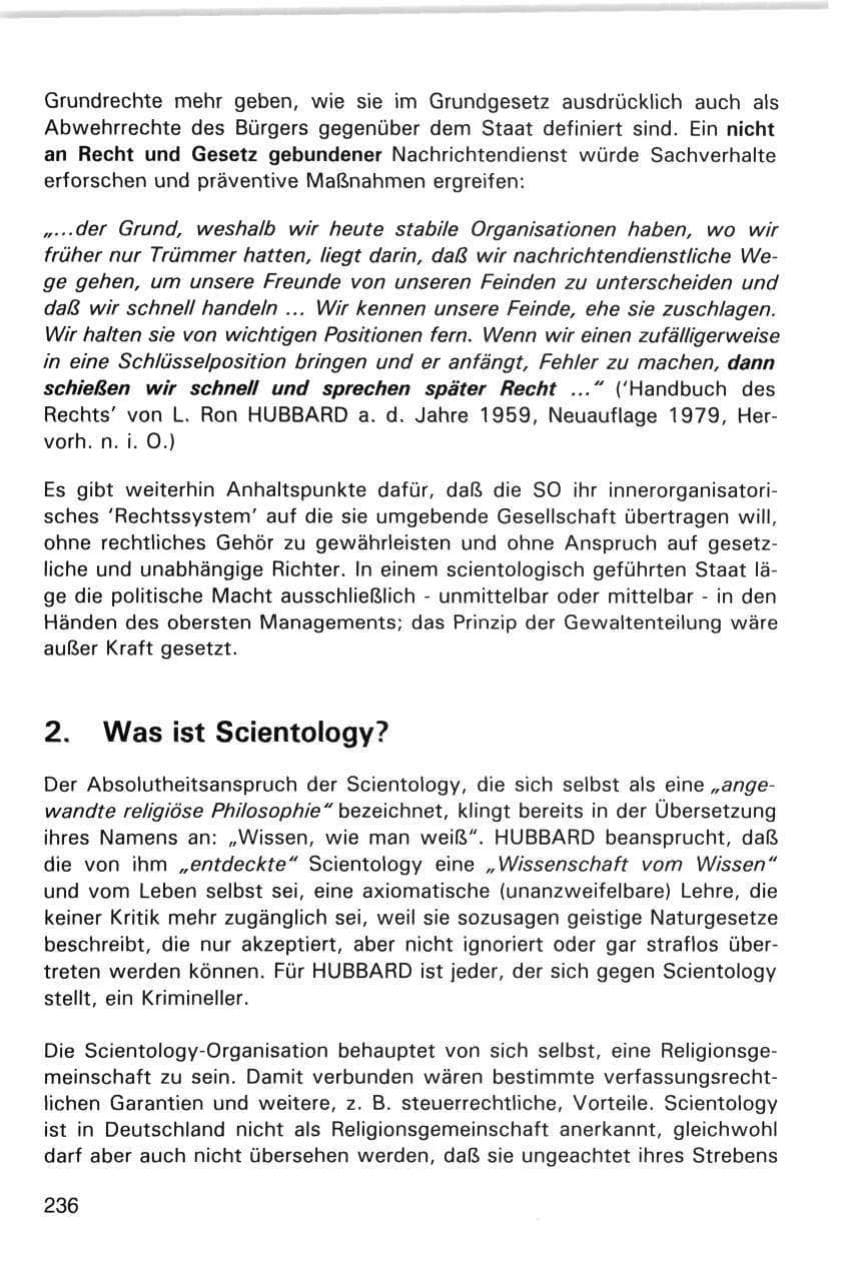 Seite 236 des Verfassungsschutzbericht 1998 Hamburg