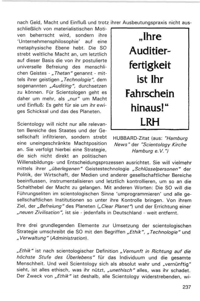 Seite 237 des Verfassungsschutzbericht 1998 Hamburg