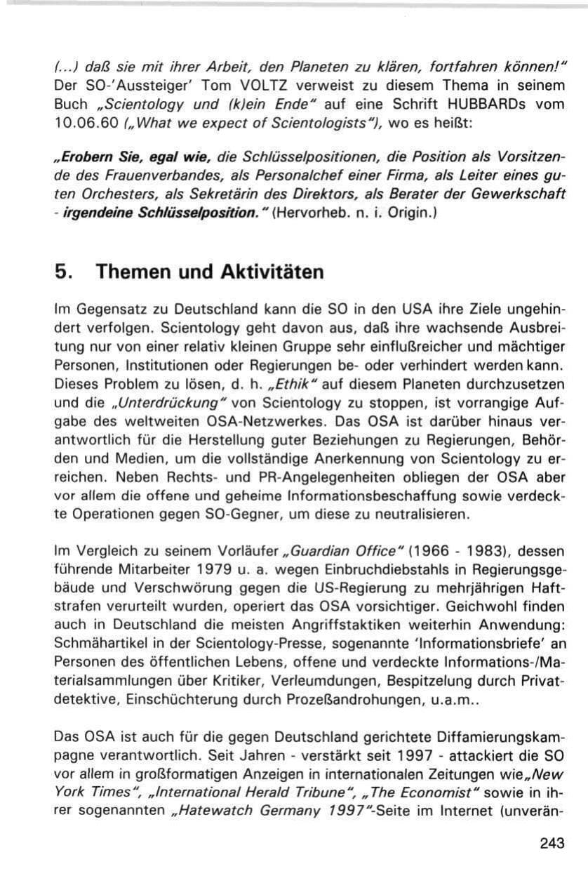 Seite 243 des Verfassungsschutzbericht 1998 Hamburg