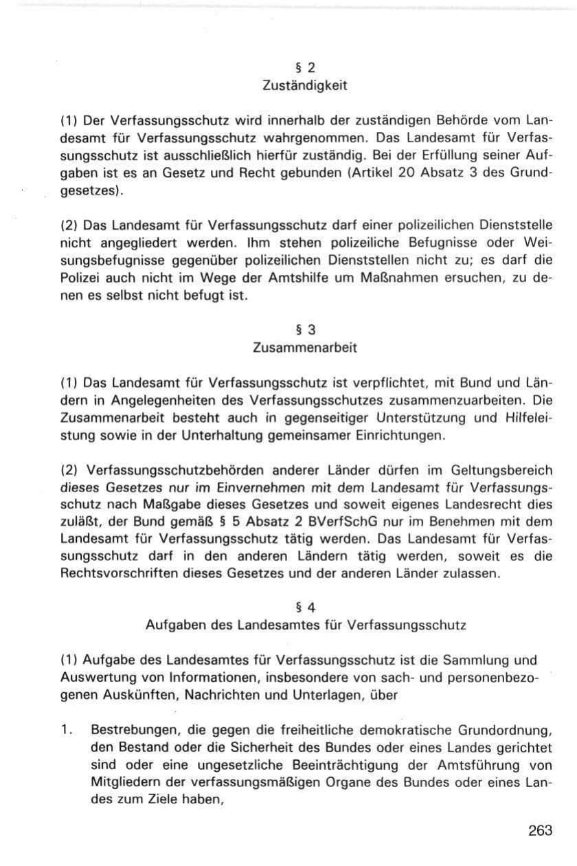 Seite 263 des Verfassungsschutzbericht 1998 Hamburg