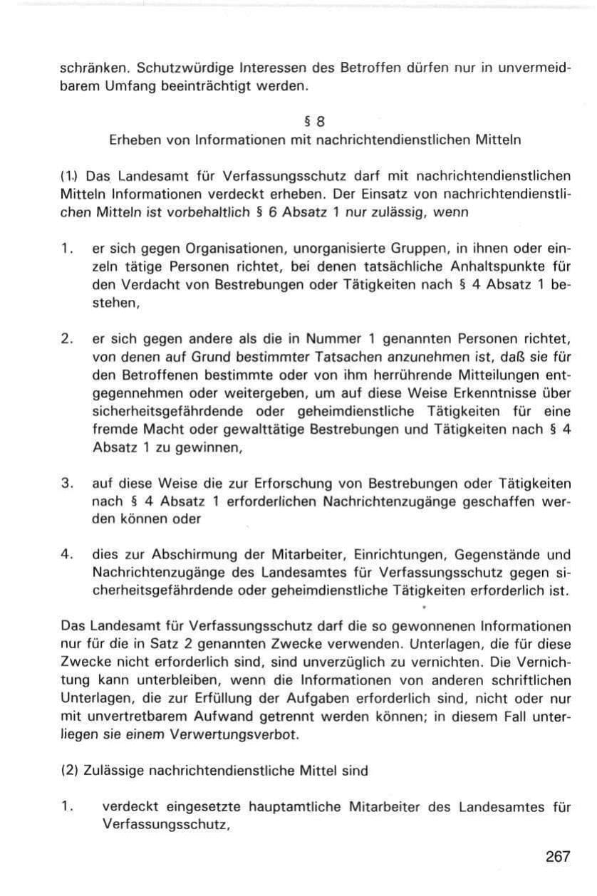 Seite 267 des Verfassungsschutzbericht 1998 Hamburg