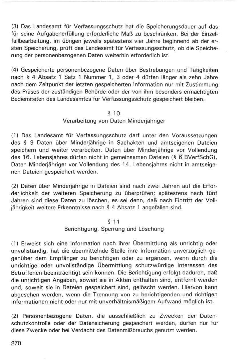 Seite 270 des Verfassungsschutzbericht 1998 Hamburg