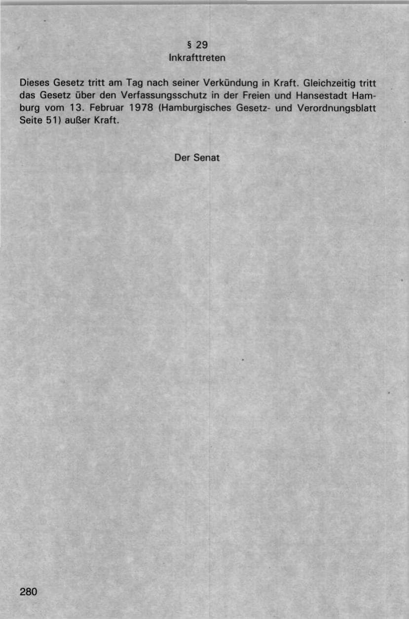 Seite 280 des Verfassungsschutzbericht 1998 Hamburg