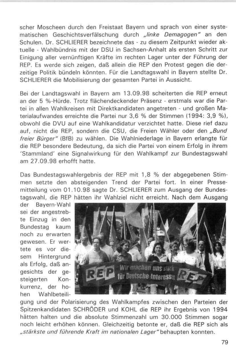 Seite 79 des Verfassungsschutzbericht 1998 Hamburg