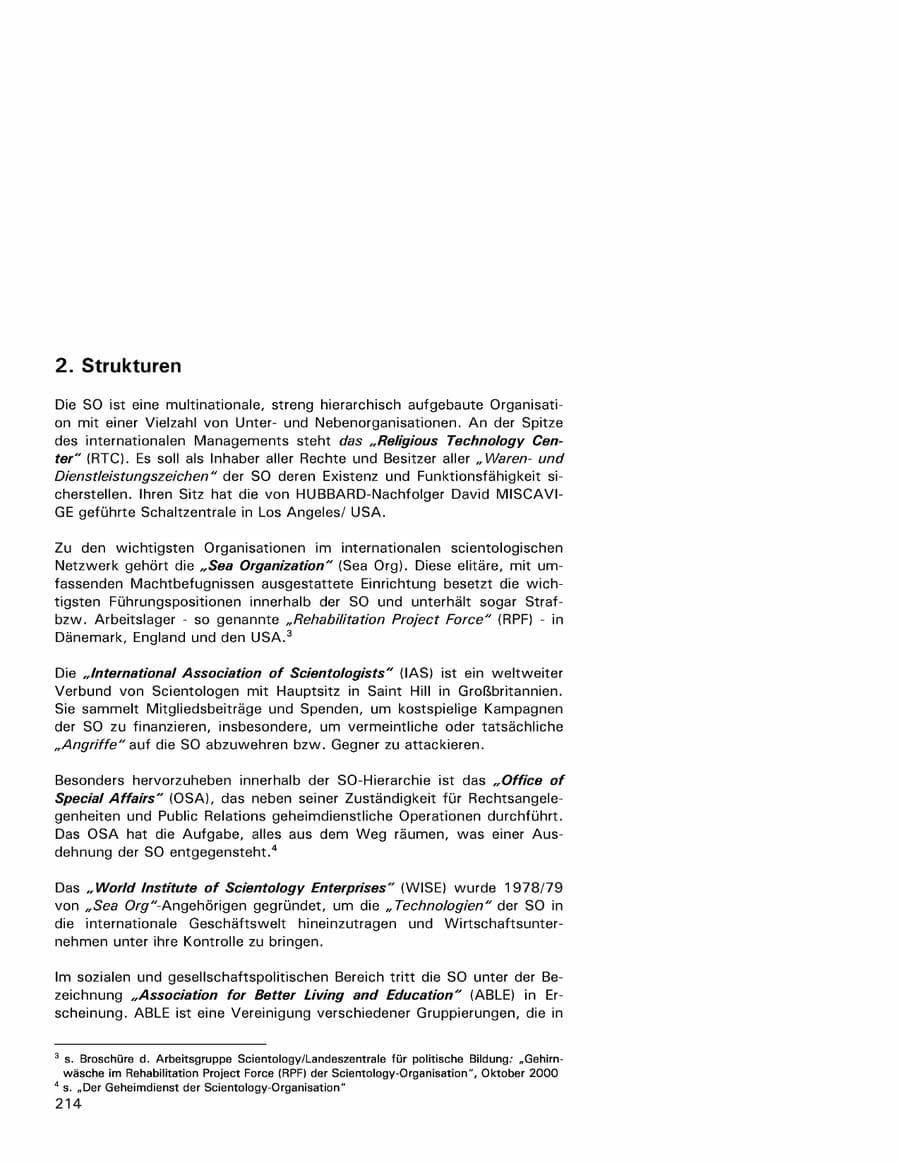 Seite 214 des Verfassungsschutzbericht 2001 Hamburg