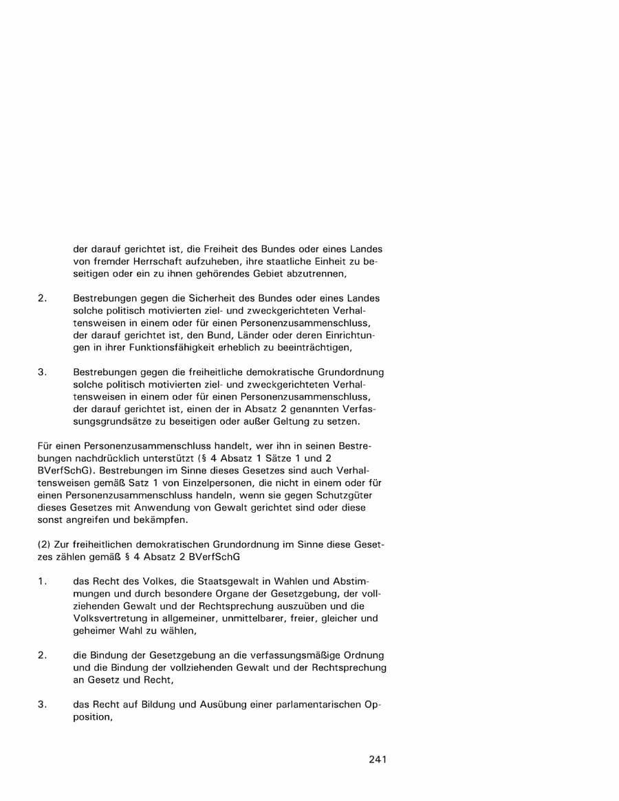 Seite 241 des Verfassungsschutzbericht 2001 Hamburg