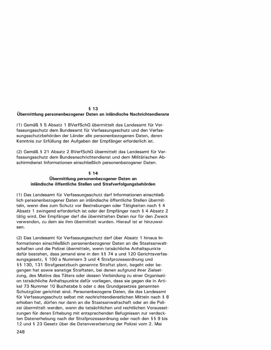 Seite 248 des Verfassungsschutzbericht 2001 Hamburg