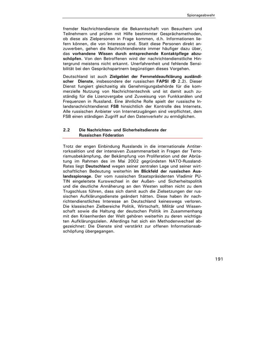 Seite 193 des Verfassungsschutzbericht 2002 Hamburg