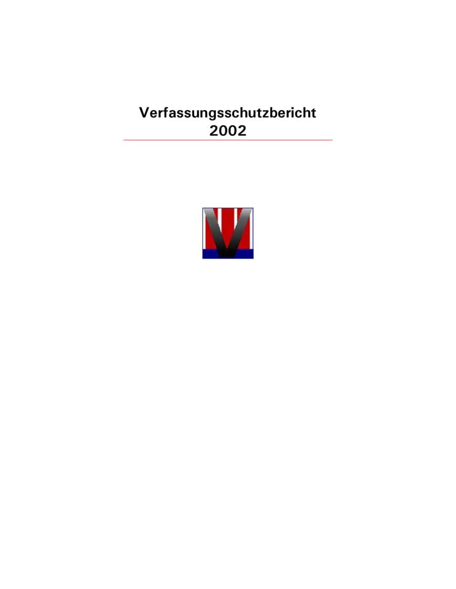 Seite 3 des Verfassungsschutzbericht 2002 Hamburg