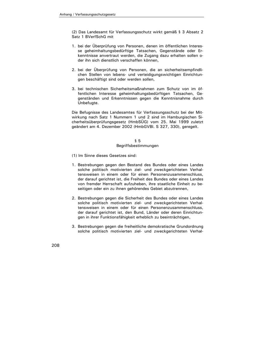 Seite 210 des Verfassungsschutzbericht 2002 Hamburg