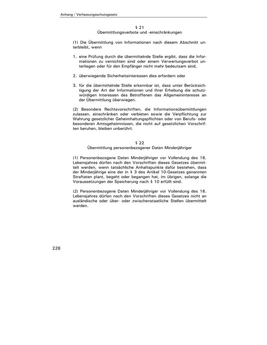 Seite 228 des Verfassungsschutzbericht 2002 Hamburg