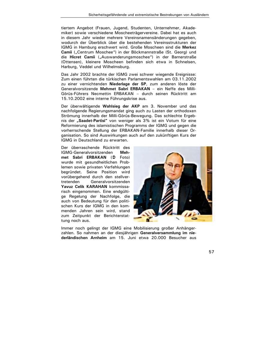 Seite 59 des Verfassungsschutzbericht 2002 Hamburg