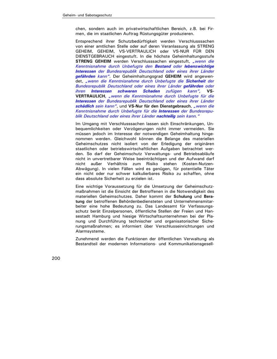 Seite 201 des Verfassungsschutzbericht 2003 Hamburg