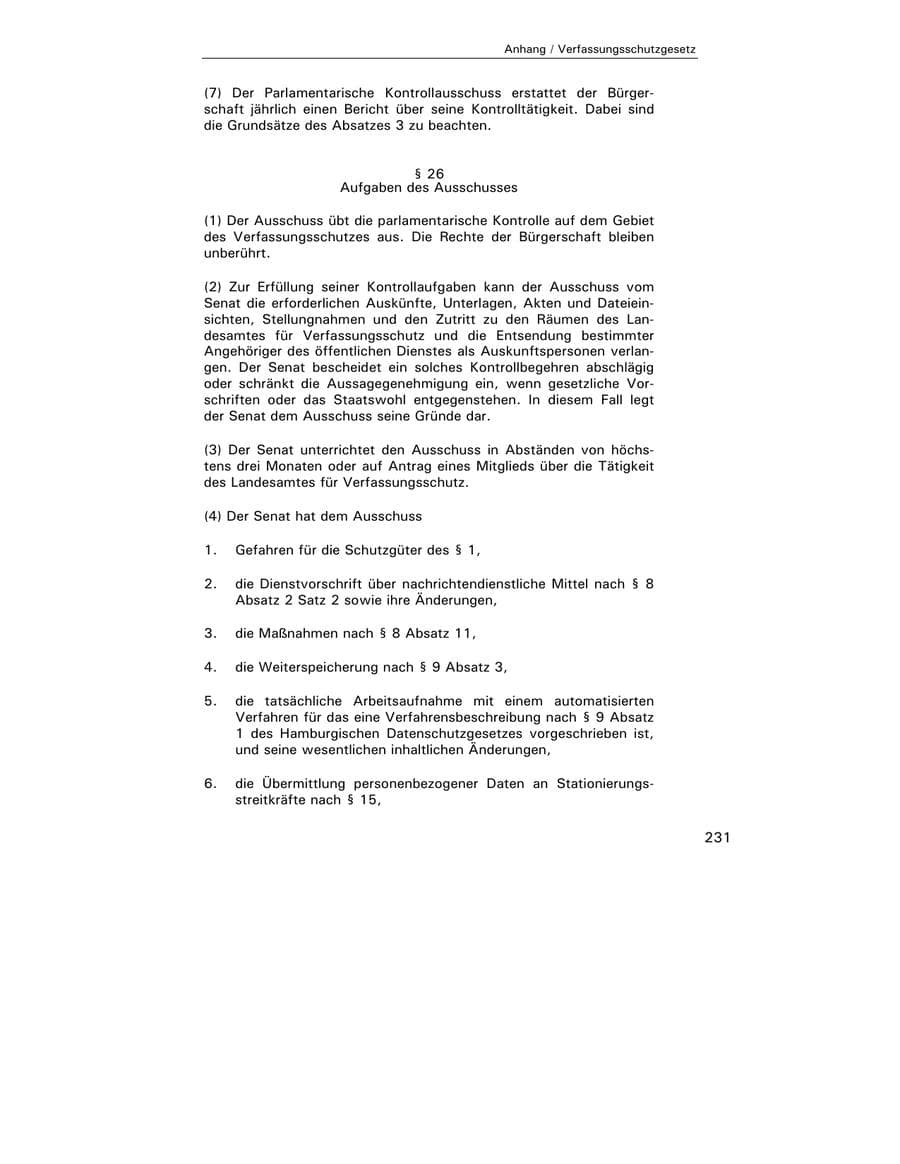 Seite 232 des Verfassungsschutzbericht 2003 Hamburg