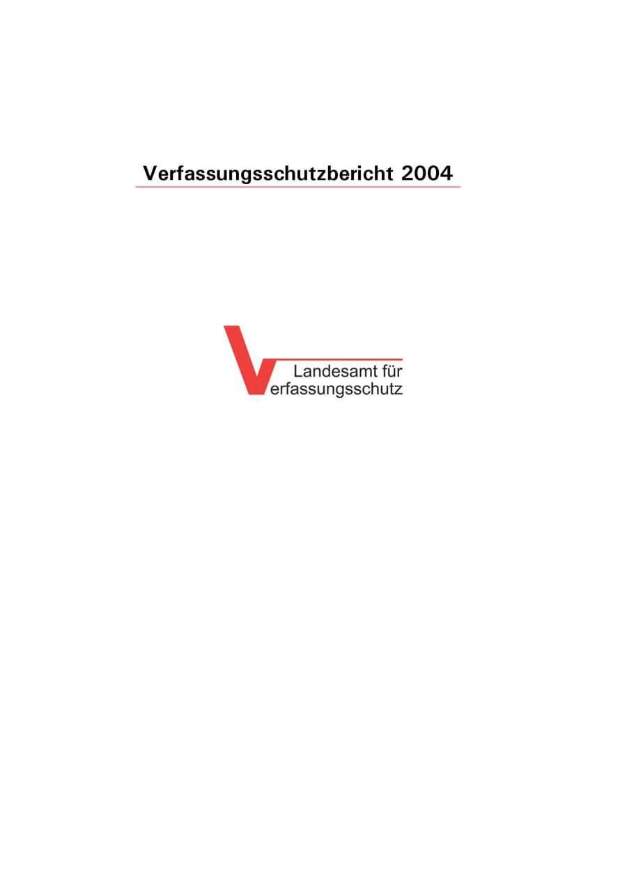 Seite 2 des Verfassungsschutzbericht 2004 Hamburg