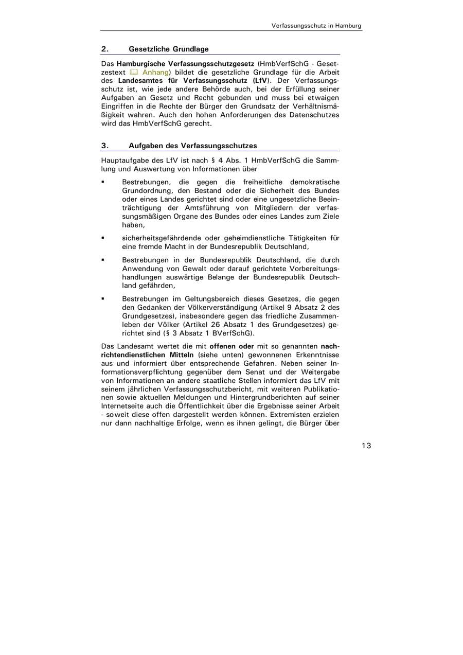 Seite 14 des Verfassungsschutzbericht 2004 Hamburg