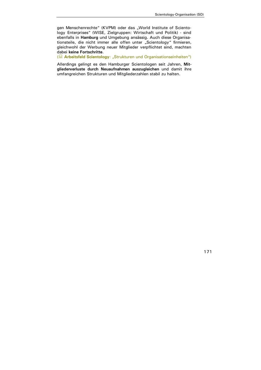 Seite 172 des Verfassungsschutzbericht 2004 Hamburg