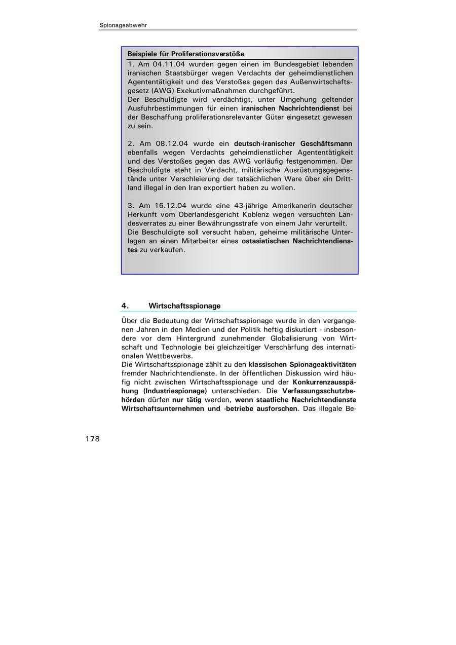Seite 179 des Verfassungsschutzbericht 2004 Hamburg