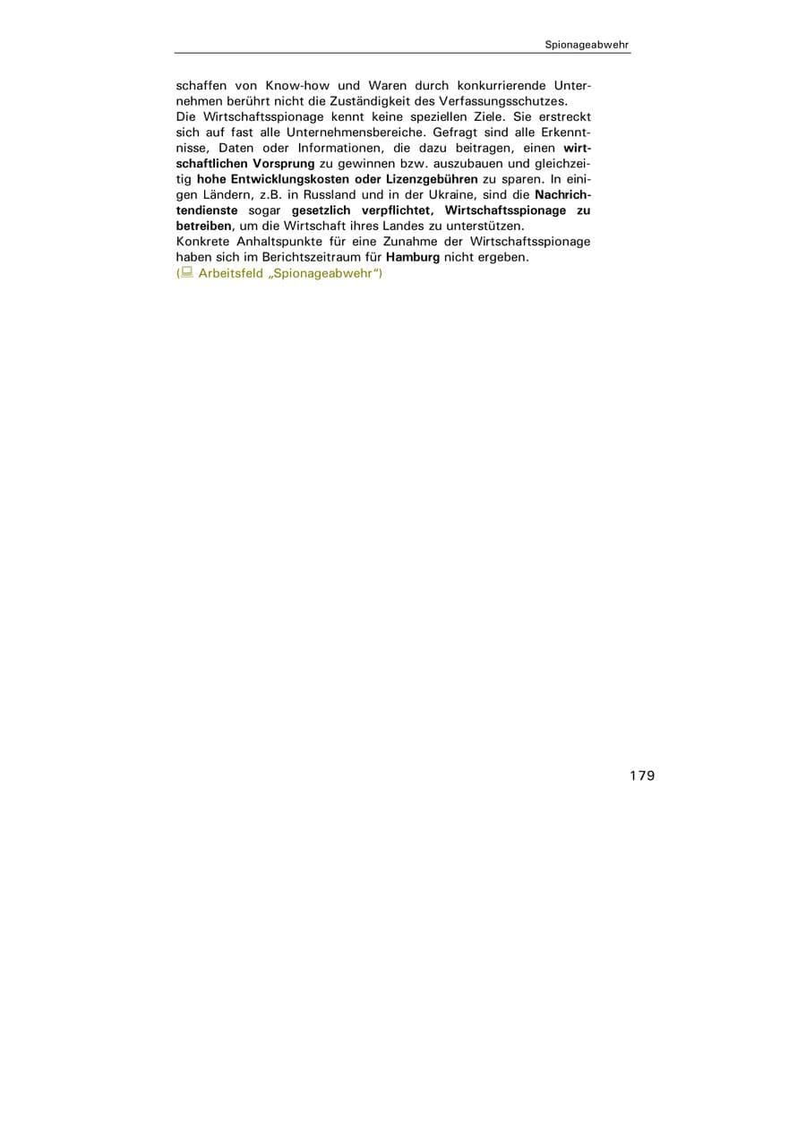 Seite 180 des Verfassungsschutzbericht 2004 Hamburg