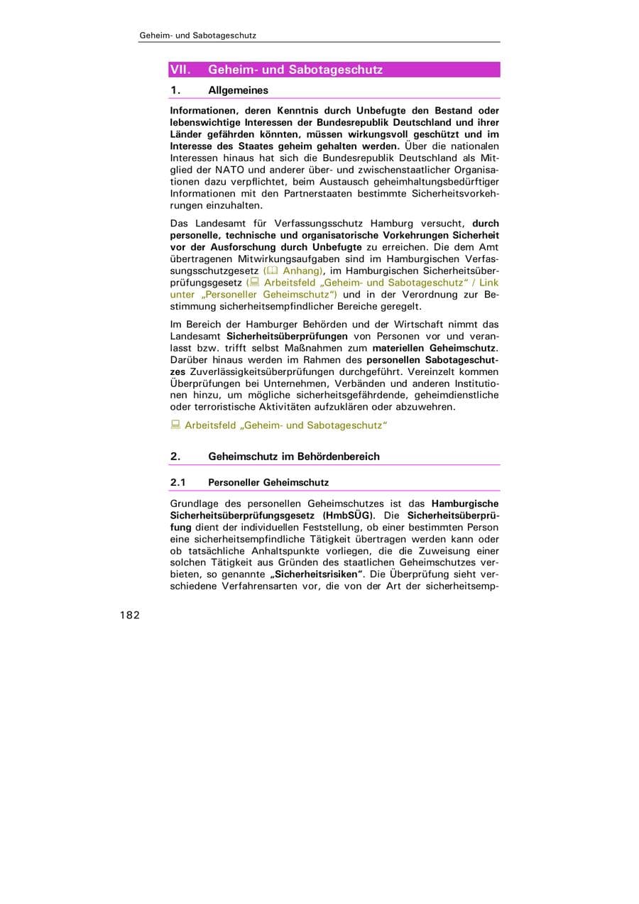 Seite 183 des Verfassungsschutzbericht 2004 Hamburg