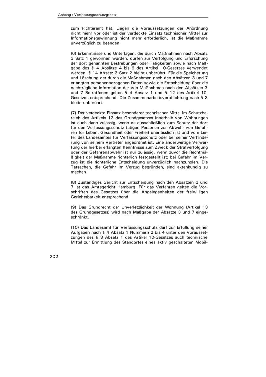 Seite 203 des Verfassungsschutzbericht 2004 Hamburg