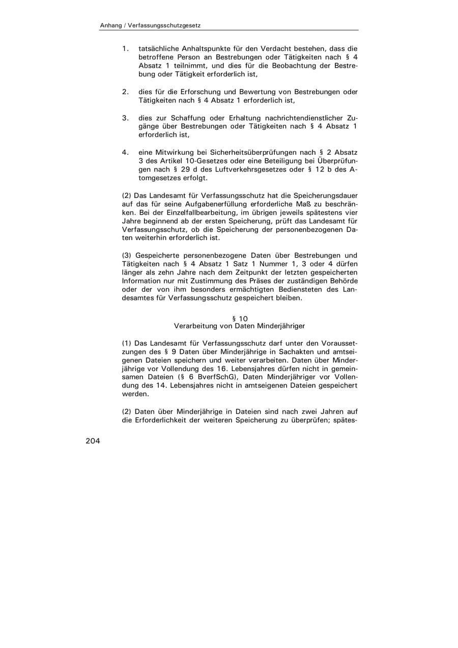 Seite 205 des Verfassungsschutzbericht 2004 Hamburg