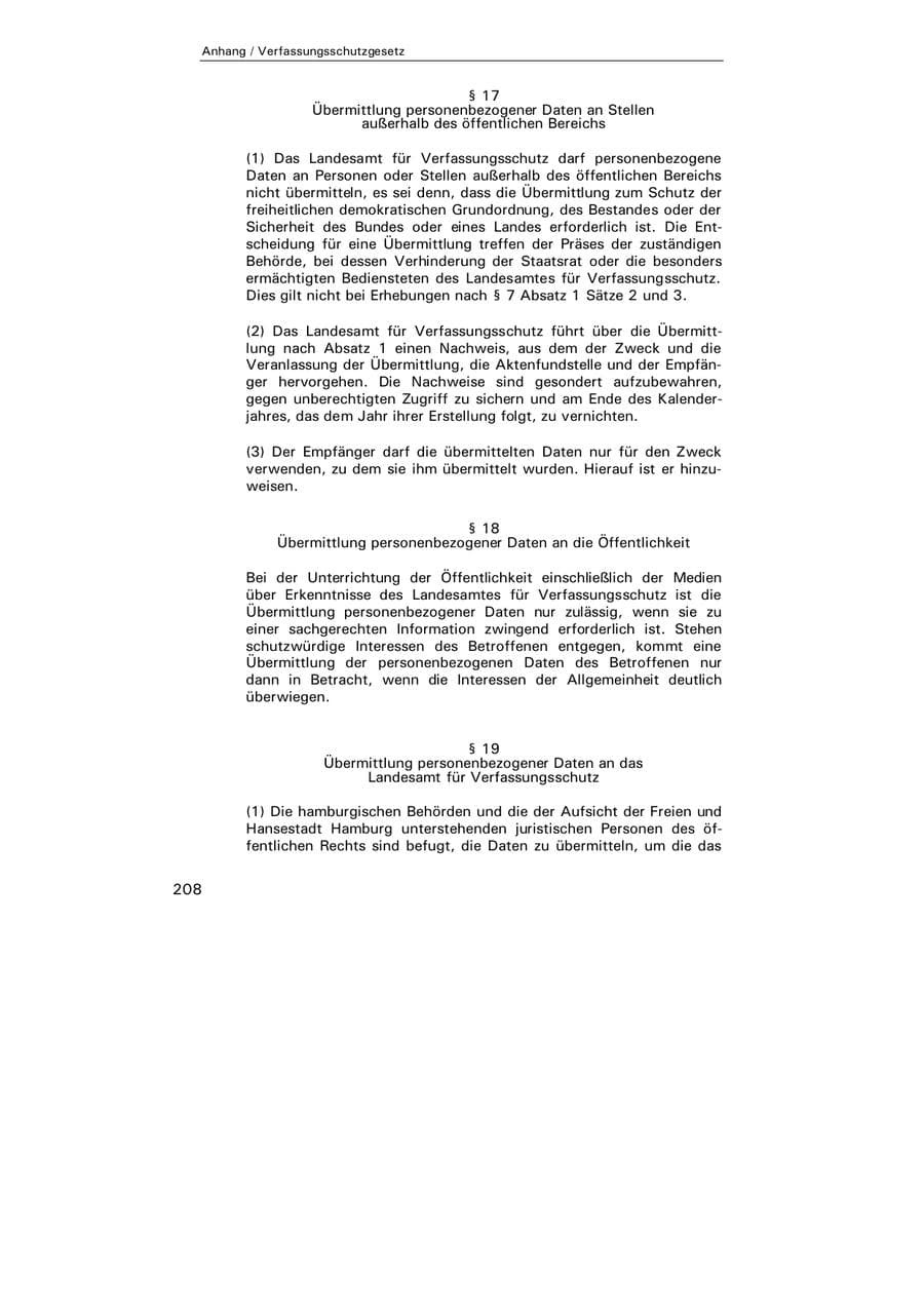 Seite 209 des Verfassungsschutzbericht 2004 Hamburg