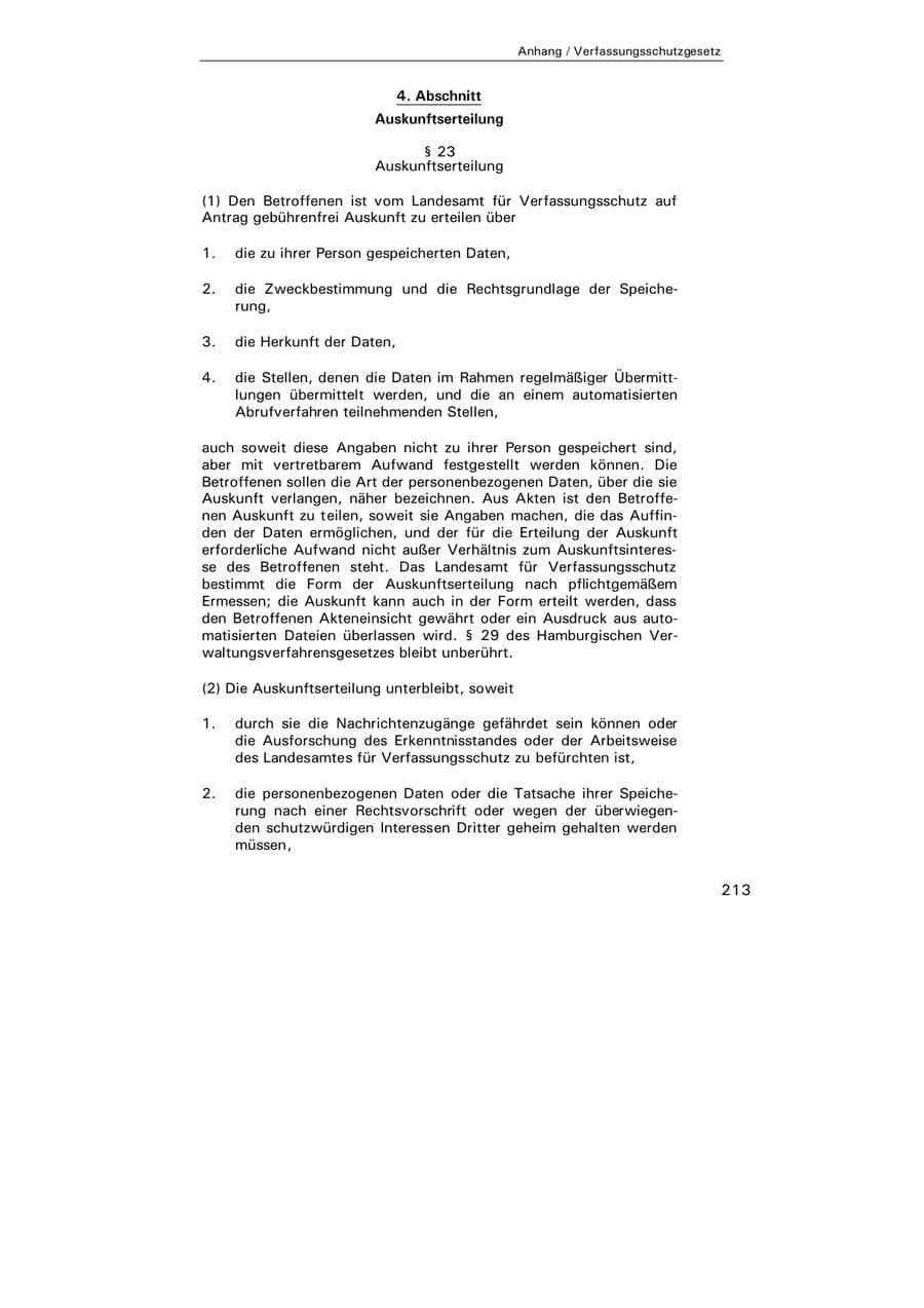 Seite 214 des Verfassungsschutzbericht 2004 Hamburg