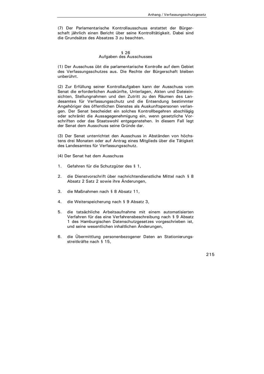 Seite 216 des Verfassungsschutzbericht 2004 Hamburg